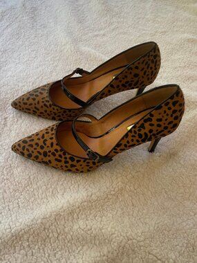 Halogen Leopard Hair Calf Heels Size 8.5